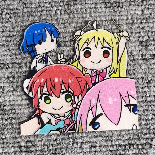 孤独摇滚乐队可爱Q版动漫人物组合创意车贴纸防水反光机箱手机