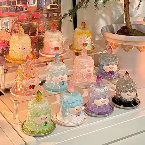 正版甜宝小猪星愿蜡烛1周年限定盲盒可爱公仔摆件玩具少女心礼物