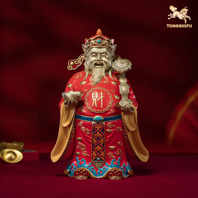 铜师傅铜客厅摆件财神到