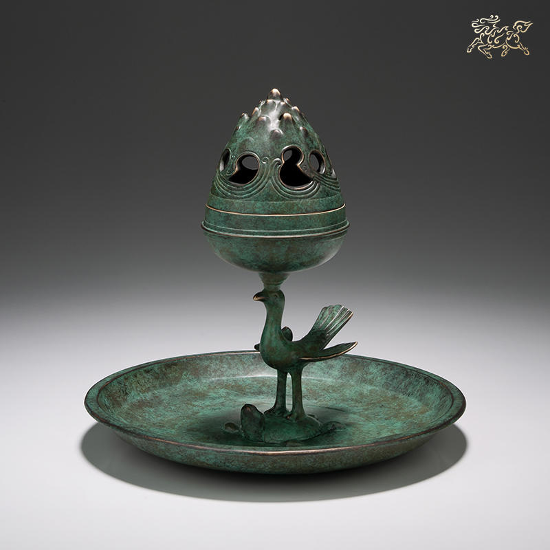 铜师傅全铜朱雀铜熏炉国风摆件