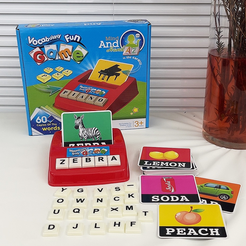 英文拼字游戏儿童英语拼词单词字母机卡片早教启蒙学习桌游玩具串
