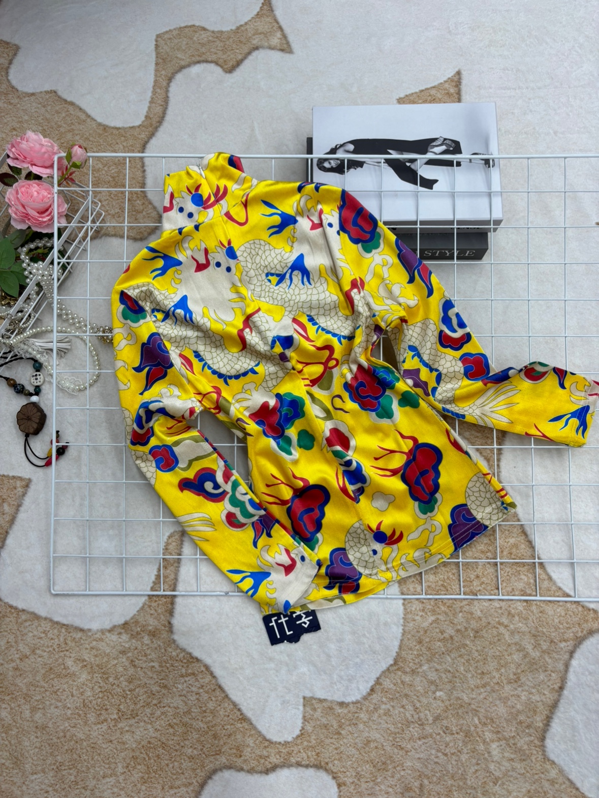 高端时尚美式复古宫廷风格金绒棉料半开领衬衫修身显瘦气质上衣