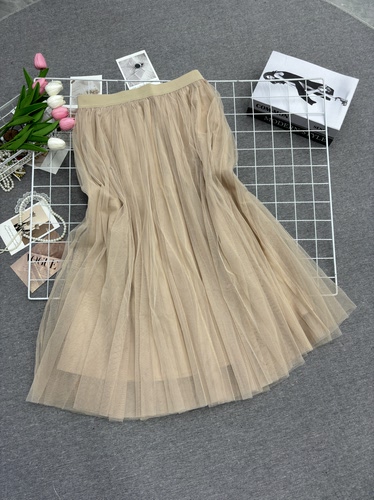 高端时尚简约甜美气质显瘦网纱半身裙女设计感宽松显瘦减龄裙子