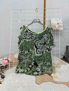 气质显瘦百搭印花漏肩雪纺衫 时尚 女宽松显瘦上衣外穿 新款 夏季