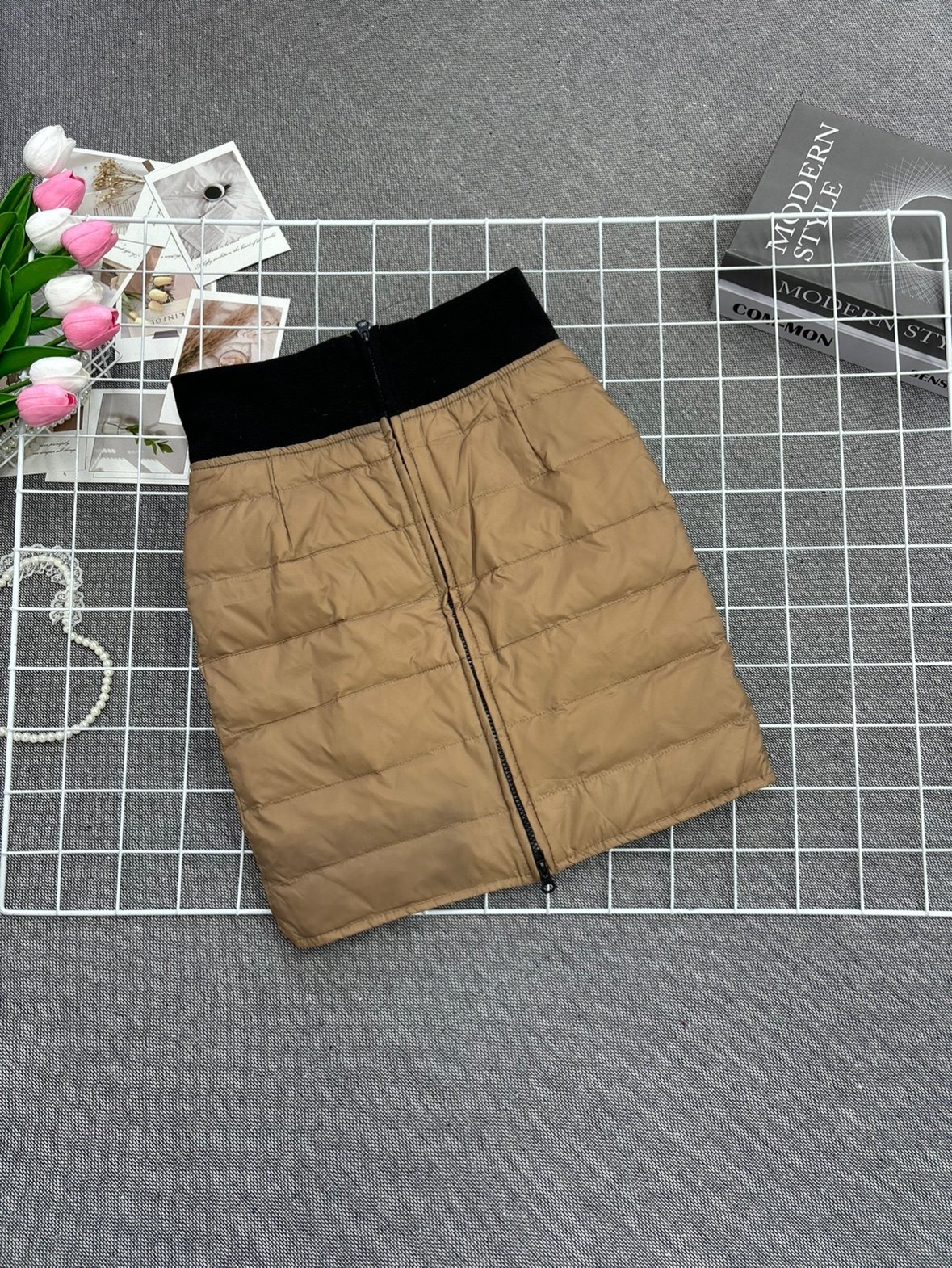 冬季2026复古加厚针织松紧拉链设计羽绒短裙秋冬新款保暖显瘦,女装/女士精品,半身裙,淘宝优惠券,粉丝福利购,淘宝优惠卷