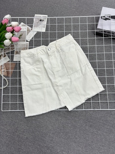 白色A版牛仔半裙女春夏显瘦洋气青春活力学生休闲女士短裙