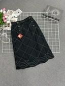 秋冬款 显2025甜美气质减龄 复古黑色加棉保暖波点设计半身裙时尚
