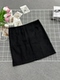 百搭裙子 半身裙女款 黑色毛呢时尚 韩系复古简约气质显瘦百搭A版