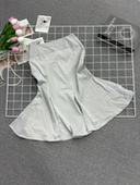 高品质时尚 百搭鱼尾裙 韩系复古灰色气质显瘦雪纺百褶半身裙女款
