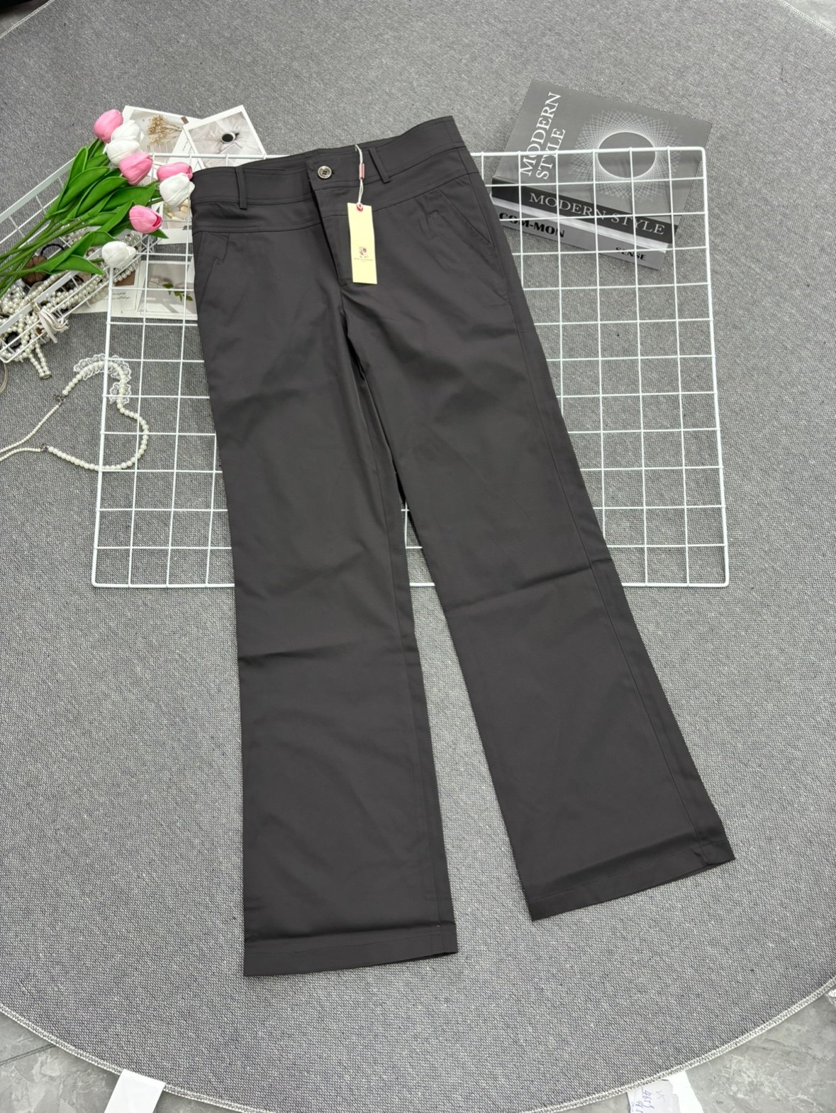 2025新款时尚百搭休闲韩系高腰显瘦微喇裤休闲裤女百搭直筒长裤,女装/女士精品,休闲裤,淘宝优惠券,粉丝福利购,淘宝优惠卷