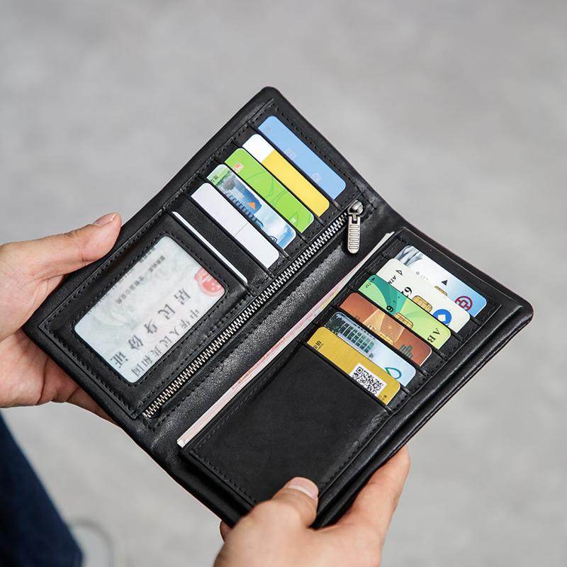 2025新款真皮男士长款钱包头层牛皮复古简约高级感卡包多卡位皮夹,箱包皮具/热销女包/男包,钱包,淘宝优惠券,粉丝福利购,淘宝优惠卷