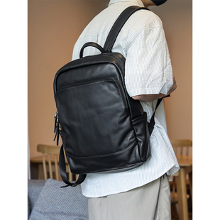 真皮复古男士 双肩包植鞣头层牛皮潮牌休闲大容量书包电脑包旅行包