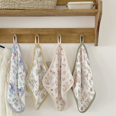 婴儿竹棉纱布方巾宝宝口水巾手帕