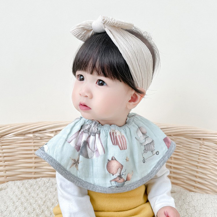 竹棉纱布围嘴新生儿宝宝口水巾