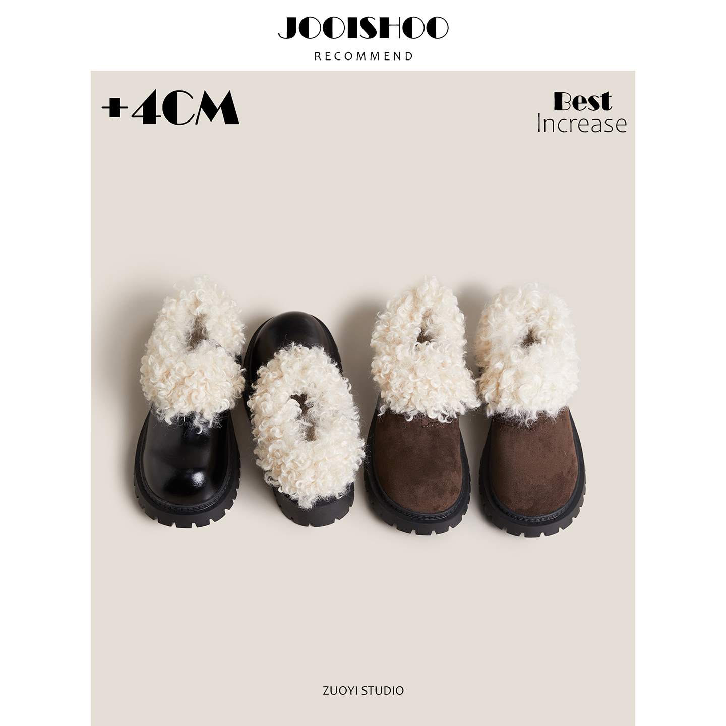 英伦风毛毛深口单鞋女高跟厚底复古小皮鞋