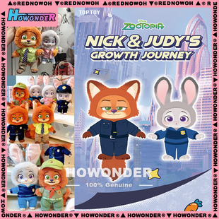 Zootopia 疯狂动物城成长之旅搪胶毛绒挂件盲盒朱迪尼克公仔 礼物