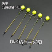 欧式 浮水珠反底浮珠钓组水库湖泊溪流池塘倒刺千又钓鱼钩浮水珠珠