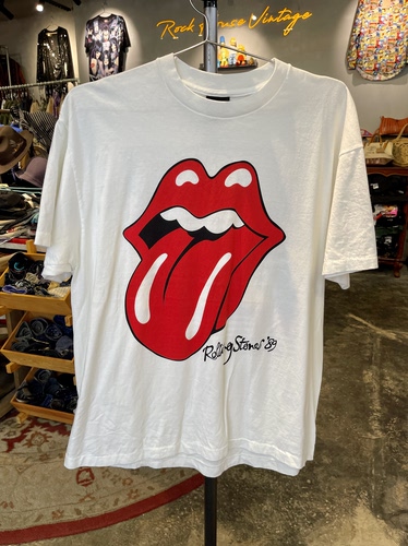 全新New Vintage风格水洗做旧rolling stones滚石摇滚纯棉短袖T恤