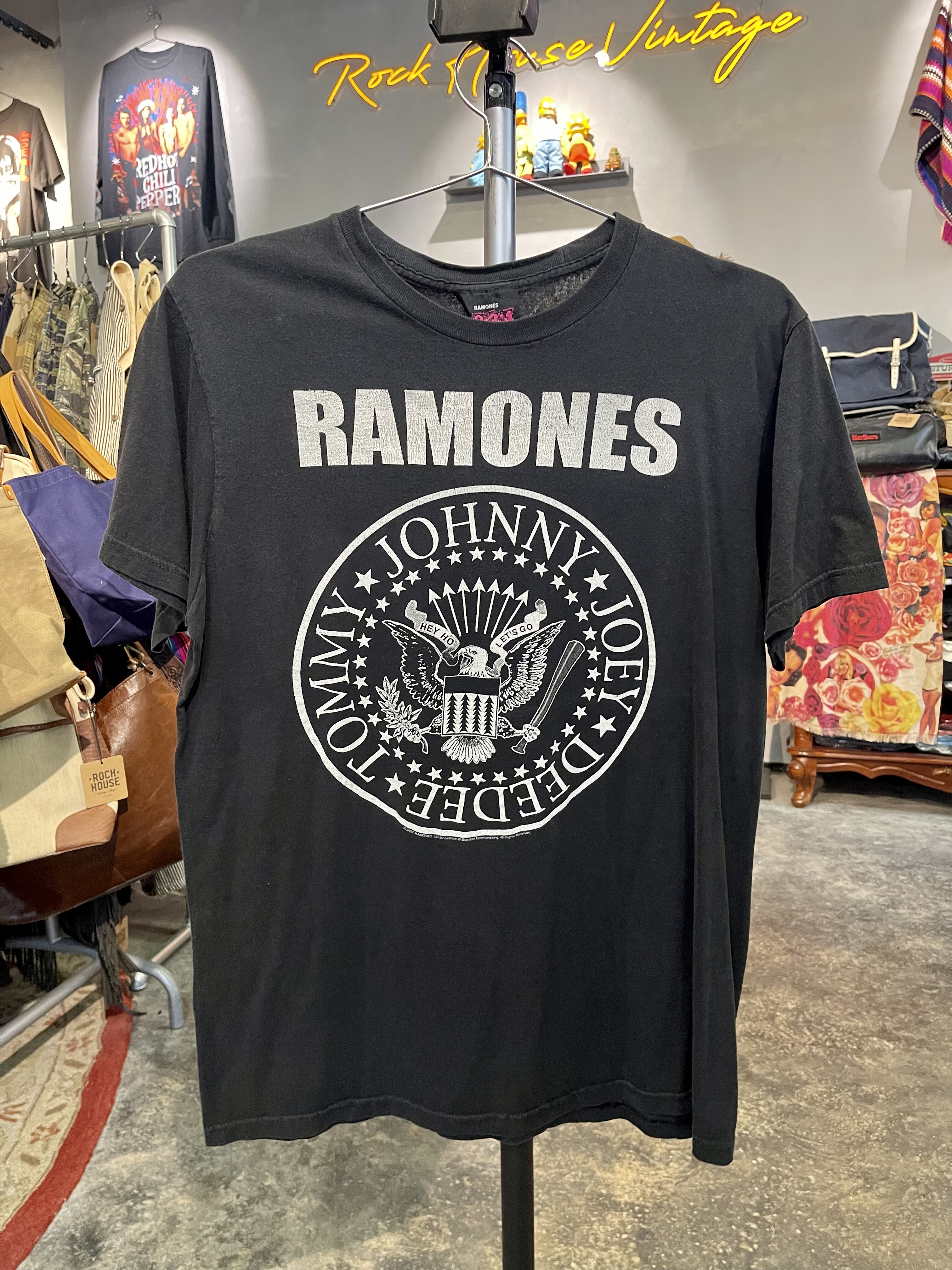 Vintage古着元年雷蒙斯RAMONES摇滚乐队纯棉短袖T恤