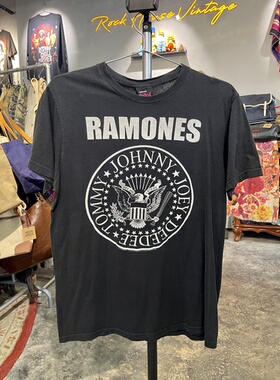 Vintage古着元年雷蒙斯RAMONES摇滚乐队纯棉短袖T恤
