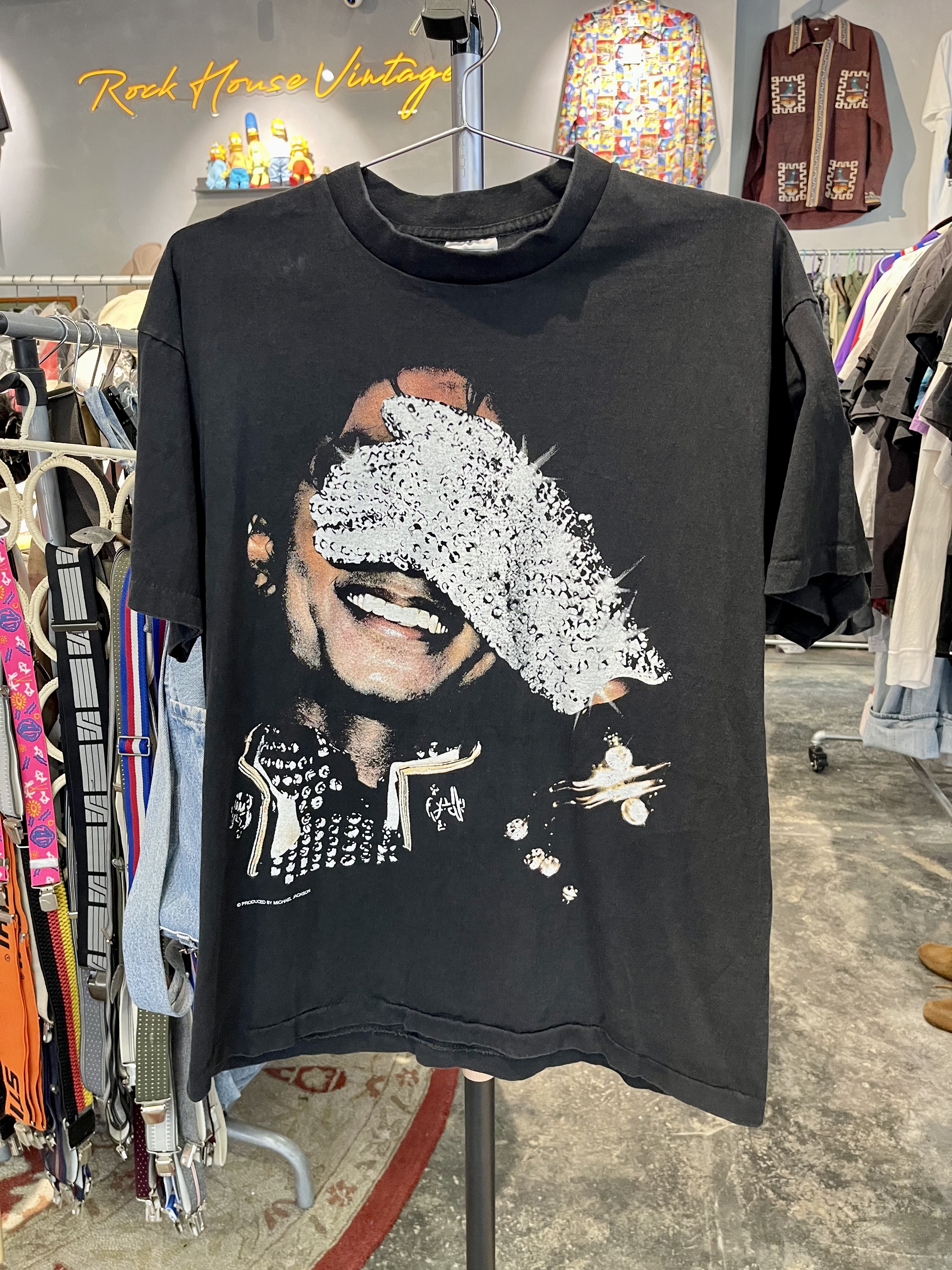 全新New Vintage风格复古水洗做旧迈克尔杰克逊MJ纯棉短袖T恤