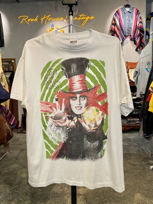 全新NewVintage复古水洗做旧爱丽丝梦游仙境德普电影纯棉短袖T恤