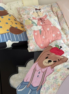 CELING冰沙被 全棉双层纱+凉感卡通绣花可机洗夏被裸睡空调薄被子