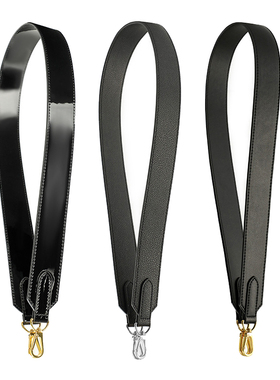 98cm宽肩带牛皮斜挎带亮皮荔枝纹羊纹黑色替换带单买女包配件漆皮