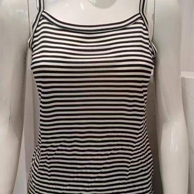 台航真丝桑蚕丝印花短款女式背心打底