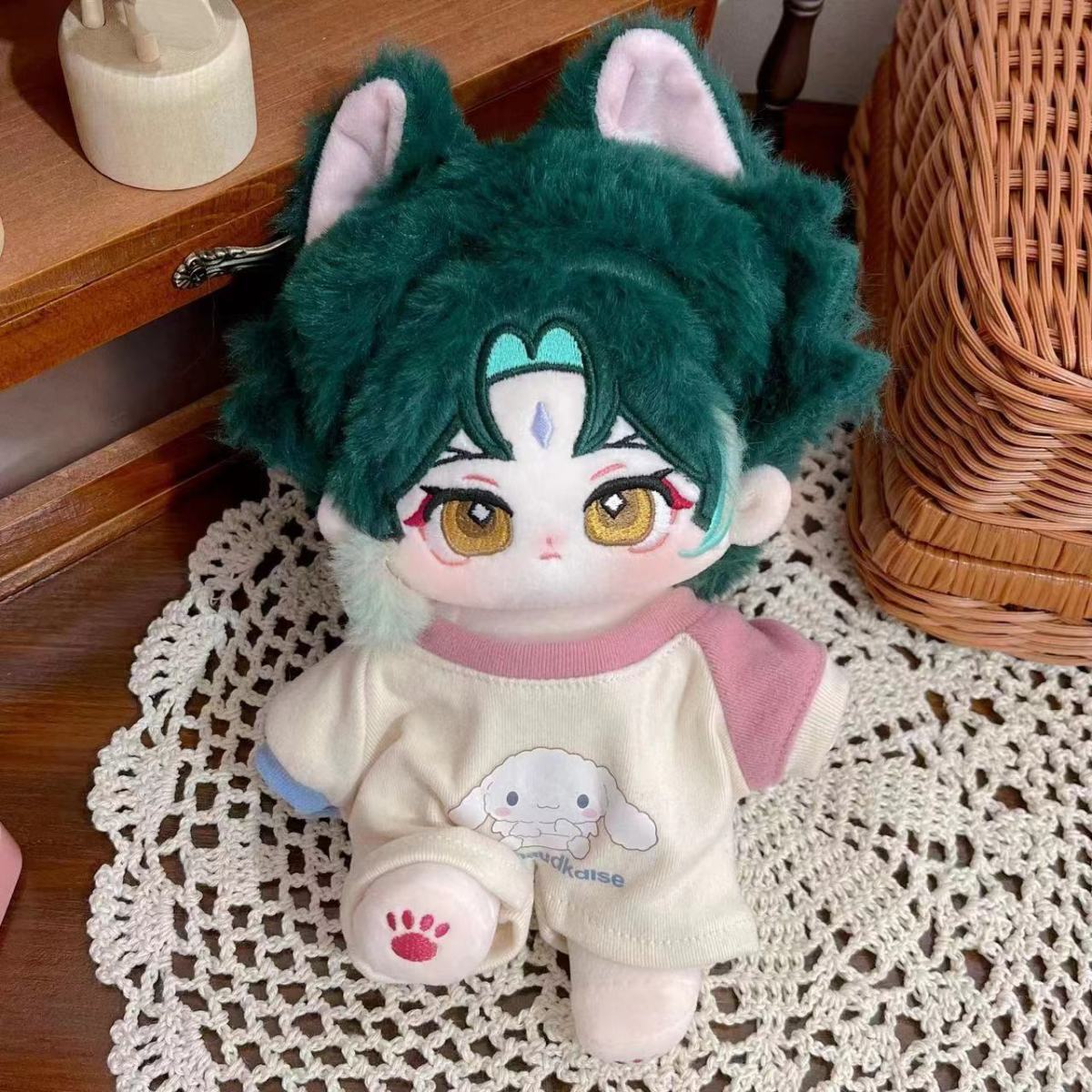 原神魈兔包护法夜叉魈20cm棉花娃娃动漫游戏周边毛绒公仔换装