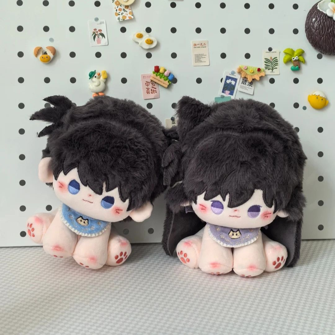 原创柯南名侦探工藤新一毛利兰属性20cm棉花娃娃动漫玩偶公仔礼物