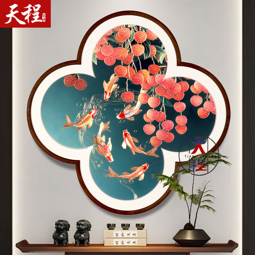 铜雕画玄关过道梅花形装饰画