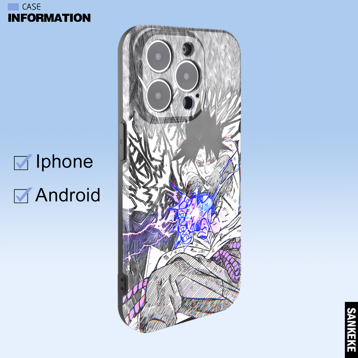 苹果16pIMD亮面火影佐助手机壳