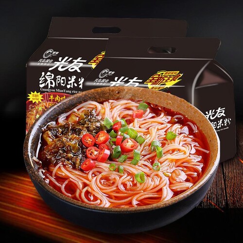 光友绵阳米粉米线四川粉丝麻辣牛肉味红汤米粉方便速食冲泡粉丝 - 封面