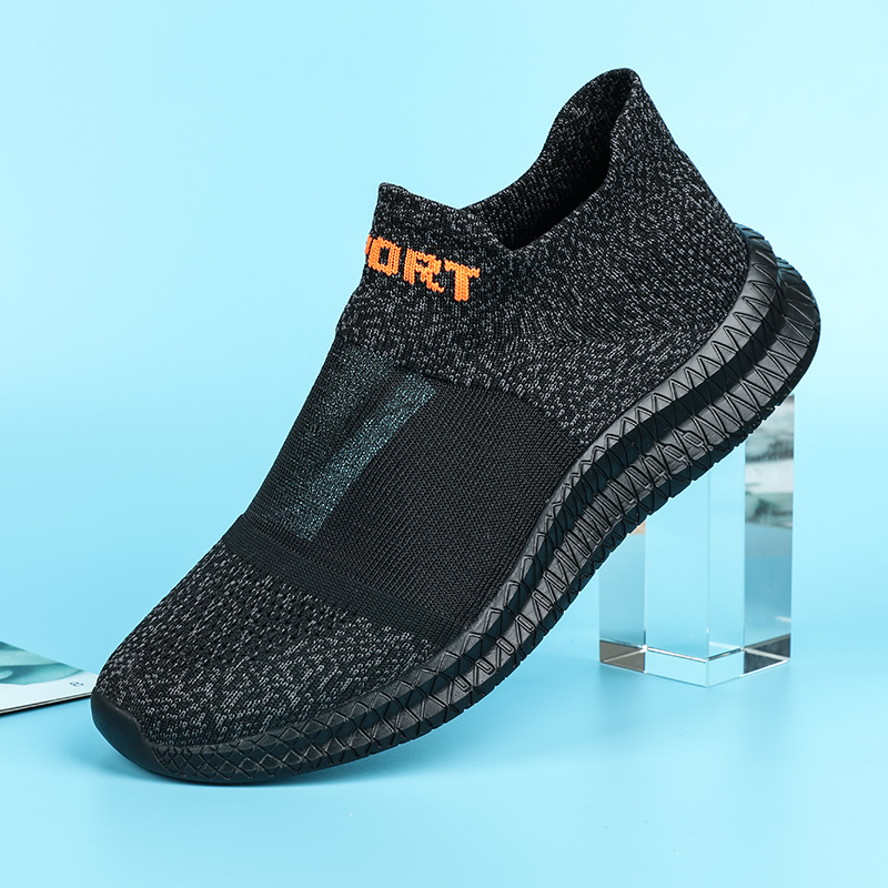 外贸免系带袜子鞋一脚蹬懒人鞋