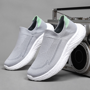 老北京布鞋男款爆米花软底减震休闲健步鞋女透气防滑一脚蹬老人鞋