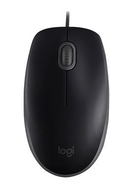 罗技M110 有线鼠标 办公鼠标 轻音鼠标 对称鼠标 黑色M111