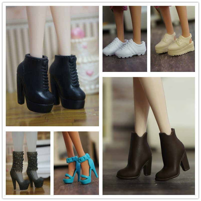 30cm娃多关节娃娃配件 鞋子 高跟鞋 凉鞋 休闲鞋 脚长2.4cm 一波