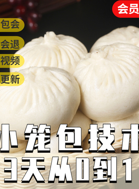 商用杭州小笼包技术特色大包子制作配方网红早餐小吃餐饮教程大全