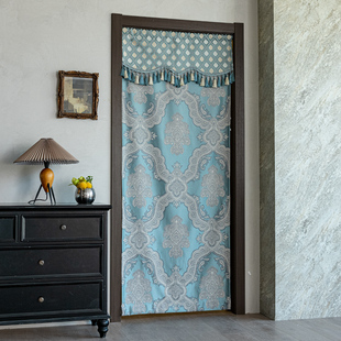 欧式高档门帘布艺卧室客厅半帘高级感隔断窗更衣室装饰帘免打孔