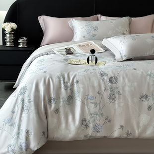 可定制任意尺寸100支天丝印花四件套床笠定做被套248x248x230x230