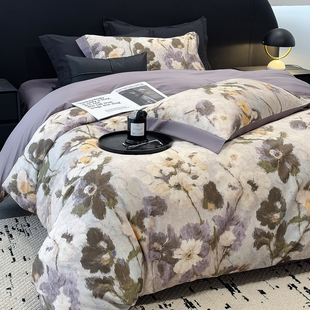 140支全棉贡缎印花被套单件定制尺寸可定做230x230x250x248x248cm