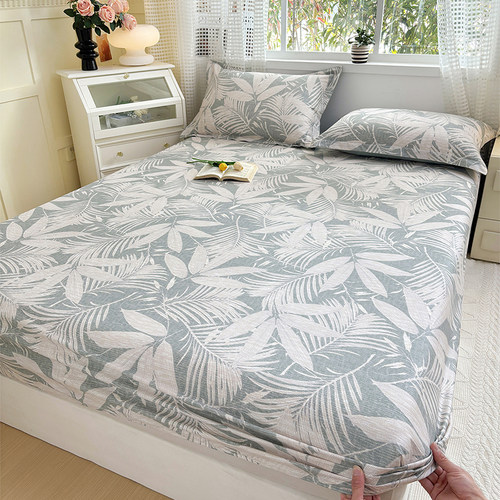 田园风印花全棉床笠定制床单