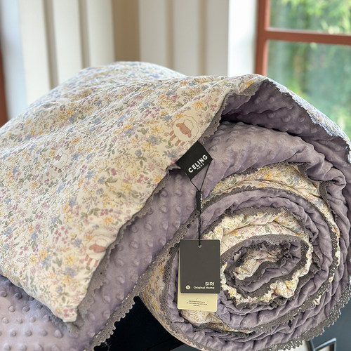 A类母婴全棉双层纱小碎花春秋被