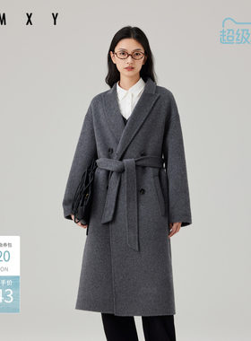 古木夕羊复古简约高级感毛呢大衣女冬季气质翻领减龄羊毛外套