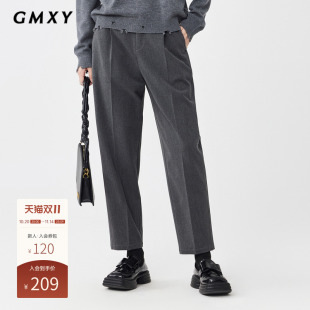 简约纯色修身 百搭减龄休闲裤 西装 女时尚 GS37014005 裤 古木夕羊冬季