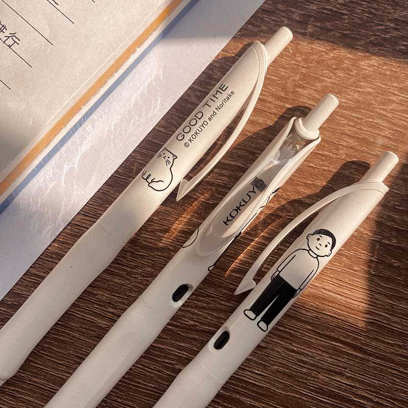 일본 KOKUYO 전국 평판 공동 브랜드 젤 펜 NORITAKE 푸시 식 속건 펜 수성 학생 검정 펜 단순