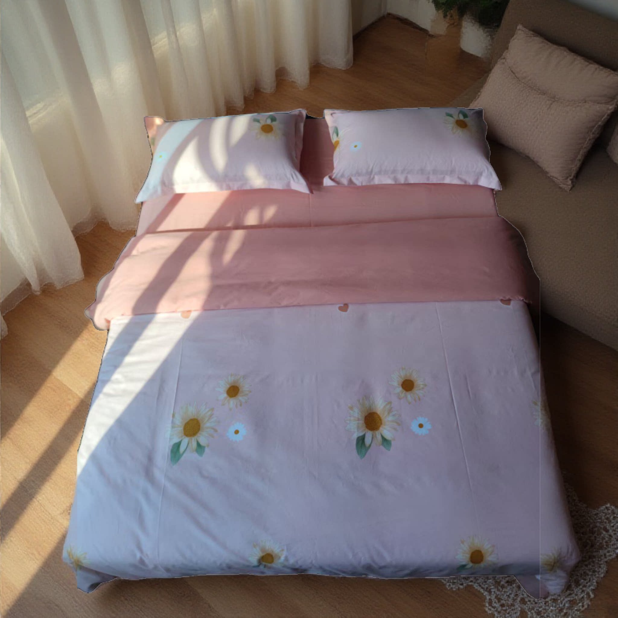 100%全棉被套单件定做订制任意尺寸60支纯棉斜纹被罩床单枕套床笠