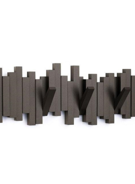 加拿大进口umbra创意木桩形衣帽挂钩挂衣架收纳架树脂帽架L46cm