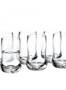 丹麦进口holmegaard无铅水晶玻璃小号白酒烈酒杯一口杯6件套60ml